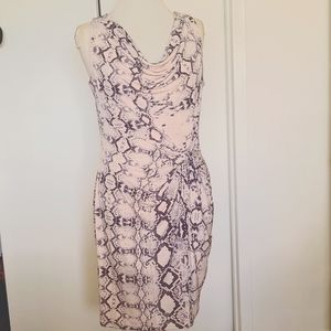 Blush snake skin print dress
